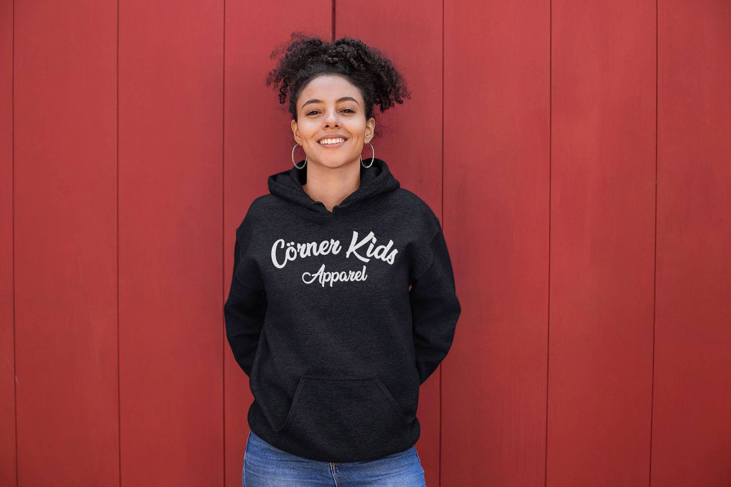 Corner Kids - Classic Pullover Hoodie - BLACK