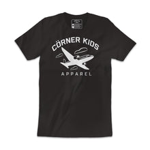 Load image into Gallery viewer, Black Tee  With Airplane logo 

