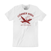 Load image into Gallery viewer, Crewneck Mens RED-ON-WHITE Logo Tee

