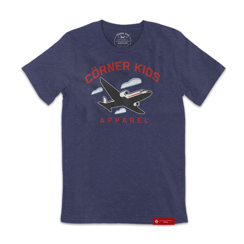Crewneck Mens NAVY FRONT With Airplane Logo