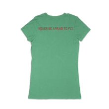 Load image into Gallery viewer, Green Back V-Neck Tee For Women 
